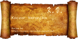 Koczor Veronika névjegykártya