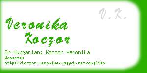 veronika koczor business card